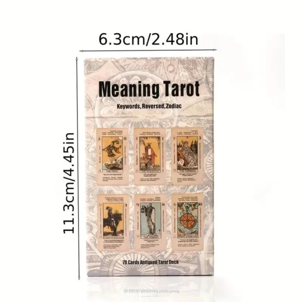 Meaning Tarot Deck, 78 Cards, Antique