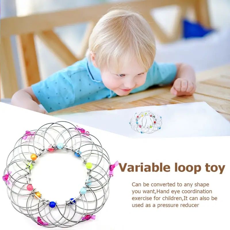 Colorful metal loop toy for kids.