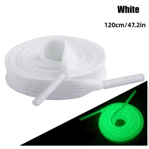 White glow in the dark shoelaces.