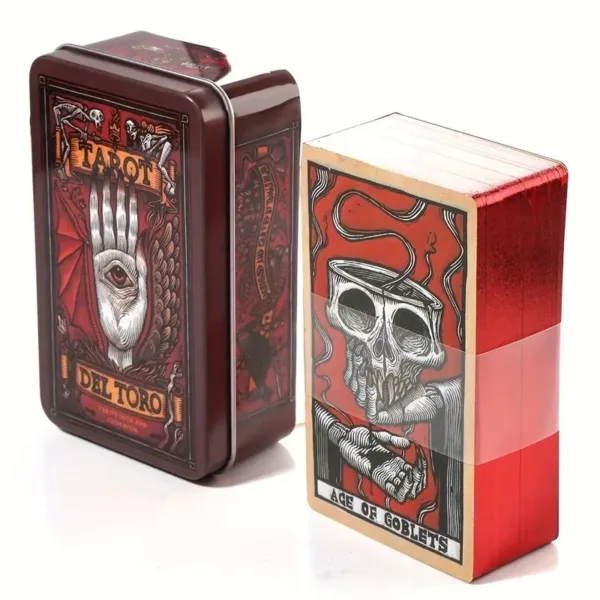 Del Toro tarot deck with skull card