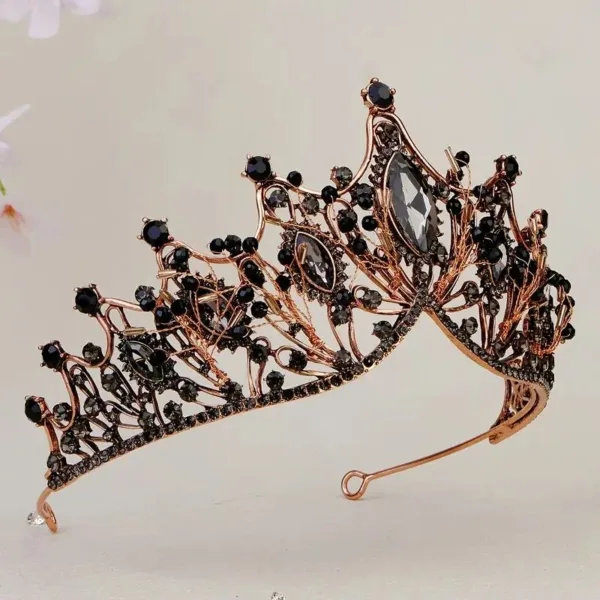 Black and gold jeweled crown