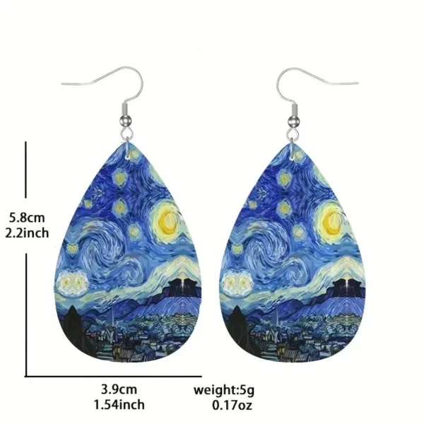 Starry Night teardrop earrings.