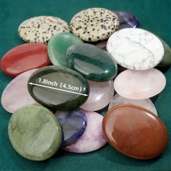 Collection of various oval-shaped polished stones.