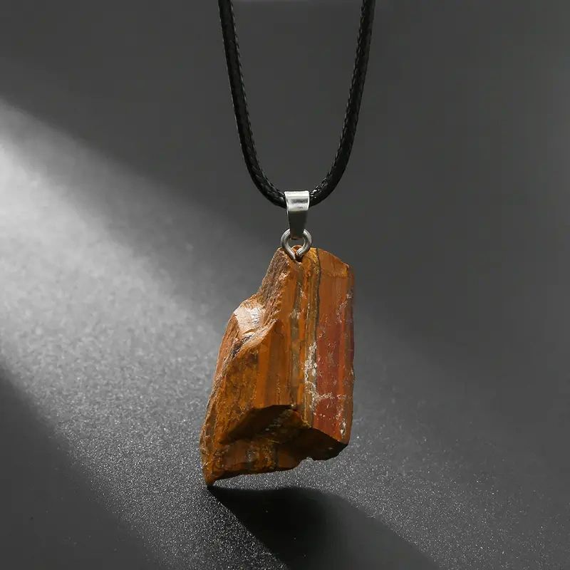 Tiger's eye stone pendant necklace.