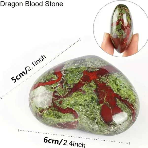 Red and green dragon blood heart stone.