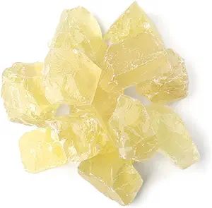 Yellow, translucent, crystal-like chunks.