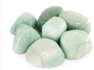 A group of smooth green stones.