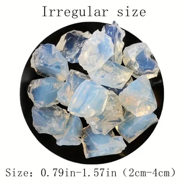 Irregular sized white opal pieces.