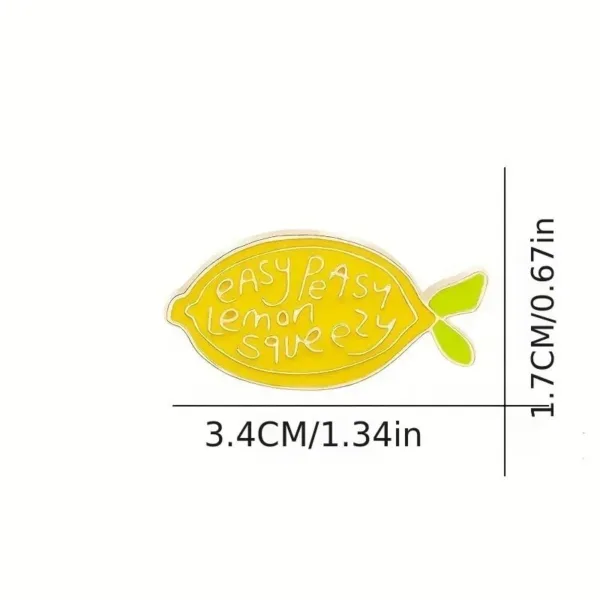 Yellow lemon pin with "easy peasy lemon squeezy" text.