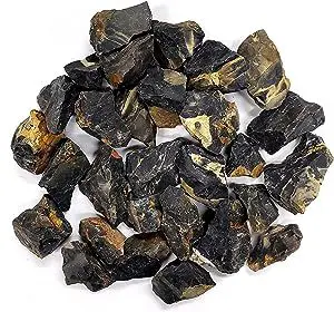 Black and gold obsidian crystal chips.