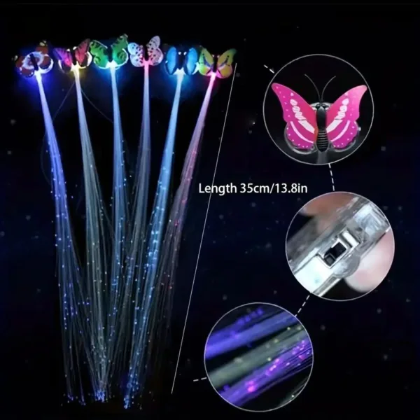 LED butterfly hair extensions with lights.