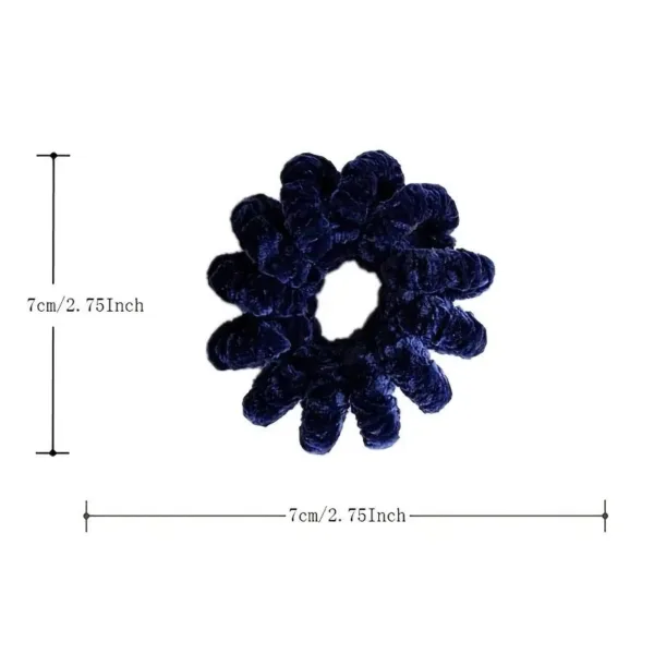 Blue velvet scrunchie hair tie.