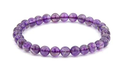 Amethyst gemstone beaded bracelet