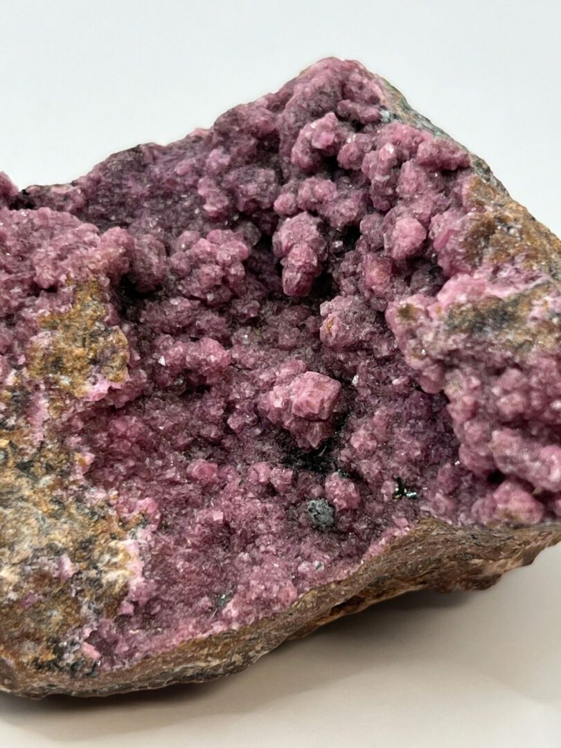 Pink cobalt calcite crystal cluster.