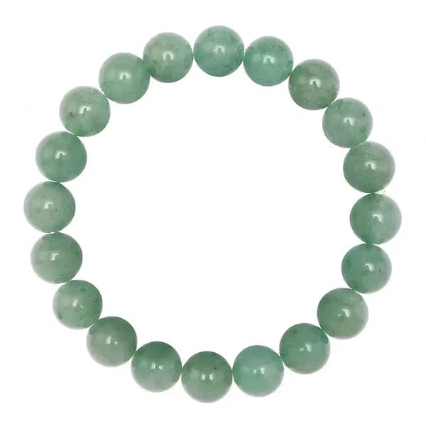 Green gemstone beaded bracelet.