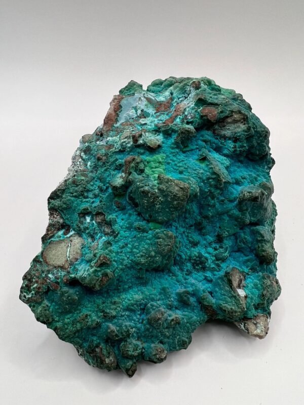 Green and blue mineral rock sample.