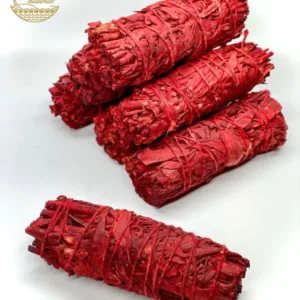 Red sage smudge sticks for cleansing.