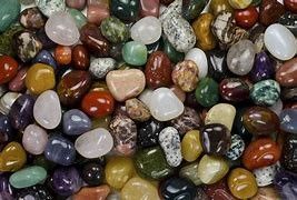 A collection of smooth, colorful stones.