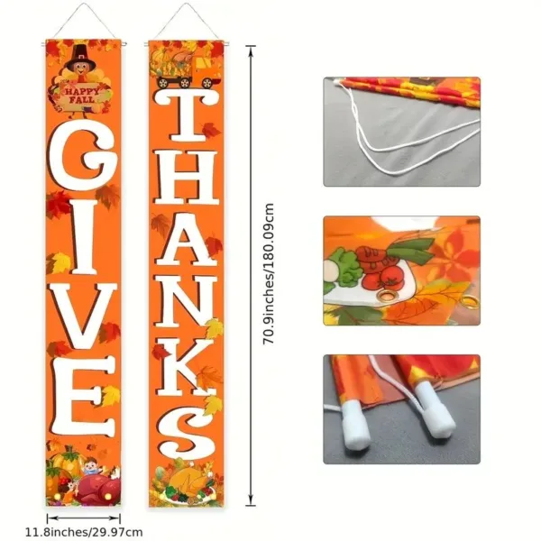 Thanksgiving banners with "Give" and "Thanks"