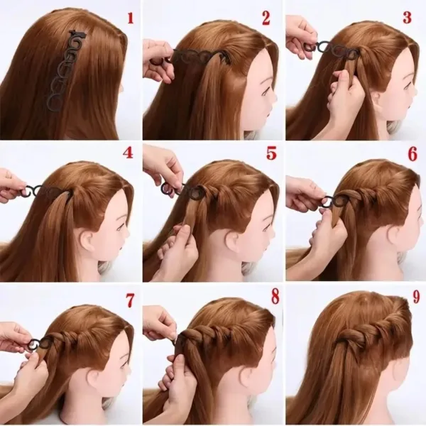 Step-by-step tutorial for braiding hair.