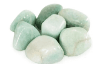 A group of smooth green stones.